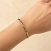 Çelik Gold Renk Geometrik Kare Tasarım Minimal Bileklik