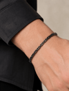 Çelik Gunmetal Geometrik Bakla Erkek Çelik Bileklik