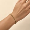 Fashion Gold Renk Sedef Kare Detaylı Geometrik Dikdörtgen Kadın Bileklik