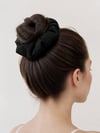 Fashion SİYAH DOKULU KUMAŞ SCRUNCHIE SAÇ TOKASI