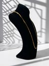 Gold Renk Silindir & İthal Dokulu Kolye | Fully Design Serisi