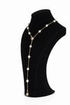 İnci ve Yıldız Detaylı Altın Kolye FullyDesing accessory Orta Segment