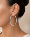 Luxury Büyük Oval Halka Küpe – Gümüş