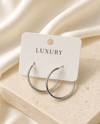 Luxury Çelik Dolgun Orta Boy Halka Küpe – Gümüş