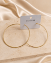 Luxury Çelik Ekstra Büyük Boy İnce Halka Küpe – Gold