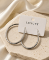 Luxury Çelik Kalın Büyük Halka Küpe – Gümüş