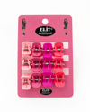 Pembe Tonlarda Mini Mandal Saç Tokası – 12'li Set