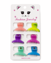 Renkli Kavisli Mini Mandal Saç Tokası – 6'lı Set