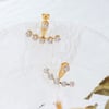 Titanyum Taşlı Kavisli Ear Jacket Küpe