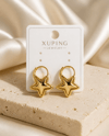 Xuping Kabarık Yıldız Sallantılı Gold Küpe