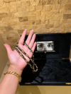 Kişiye Özel Kadife Kutu Ve Golden Rosary Tesbih (Siyah)