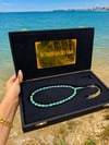 Kişiye Özel Söz Golden Rosary Turkuaz Set