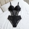 Dolgulu Dantelli Bodysuit çıtçıtlı Sütyen Takımi B Cup