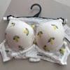 Love Secret Beyaz Dantelli Limon Desenli Sütyen