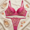Love Secret Dolgusuz Pembe Çiçek Detaylı Sütyen Takımı