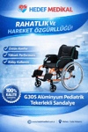 G305 Alüminyum Pediatrik Tekerlekli Sandalye