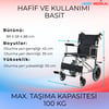 G501 Alüminyum Refakatçi ve Transfer Sandalyesi