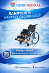 Wollex W980 Çocuk Aluminyum Tekerlekli Sandalye