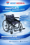 WİPPERMAN W108 İthal Ekose Kumaş Manuel Tekerlekli Sandalye