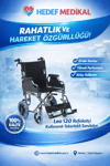 Leo 120 Refakatçi Kullanımlı Tekerlekli Sandalye