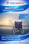 Witra İthal Ekose Kumaş Manuel Tekerlekli Sandalye