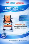 Witra Orta Boy Tekerlekli Refakatçi Sandalye Turuncu