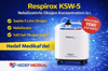 Respirox KSW-5 Nebülizatörlü Oksijen Konsantratörü 5Lt.