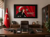 Atatürk Resimli Makam Arkalığı Panosu