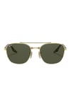 3688 001/31 55 Unisex/erkek Gold Yuvarlak Çerçeve Güneş Gözlüğü