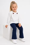 B&K Kids Kiraz Detaylı Lacivert Kız Takm