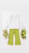 B&K Kids Yeşil Kalp Detaylı Kız Çocuk Takım
