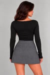 PRENSES YAKA PARMAK GEÇMELİ BODY