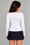 PRENSES YAKA PARMAK GEÇMELİ BODY