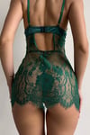  İsabella Yeşil Transparan Dantel Babydoll 