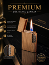Premium Rose Gold Metal Çakmak Yandan Çarklı Ateşleme, Özel Kutusunda ve hediye paketinde. Eşe, Sevgiliye Hediye
