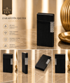 Premium Siyah Metal Çakmak Yandan Çarklı Ateşleme, Eşe, Sevgiliye , Arkadaşa, Anneye Hediye