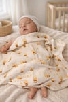 2 KATLI ORGANİK BEBEK MÜSLİN ÖRTÜ %100 PAMUK NEFES ALAN ÇOK AMAÇLI KUNDAK BEZ YENİDOĞAN BATTANİYESİ