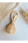 Bej Ahşap Rattan Saf Bambu Makaras Çıngırak