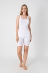 2'Li Kadın Beyaz Modal Şort Tayt Rahat Esnek Spor Şort Tayt - 1004
