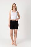 Kadın Fitilli Modal Crop Atlet Beyaz - 1001