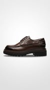 ÖZARI - 263 EVA TABAN KROKO DESENLİ HAKİKİ DERİ KAHVE ANTİK AYAKKABI