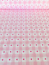 1 Metre Eni 240 Cm Pembe Kalp Desenli %100 Pamuklu Kumaş