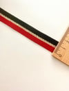 2 Metre Eni 1.5 Cm Kırmızı Koyu Yeşil Simli Biye
