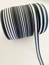5 Metre Eni 1 Cm Siyah Beyaz Polyester Biye
