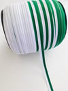 5 Metre Eni 1 Cm Yeşil Beyaz Polyester Biye