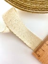 5 Metre Eni 2 Cm Pamuklu Gold Simli Ekru Biye