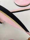 5 Metre Eni 3 Cm Renkli Simli Polyester Biye