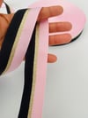 5 Metre Eni 3 Cm Renkli Simli Polyester Biye