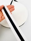 5 Metre Eni 3 Cm Siyah Beyaz Polyester Biye