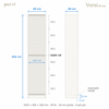 Parvi Vorsi Kitaplık 40 cm | Raflı Modern Kitaplık